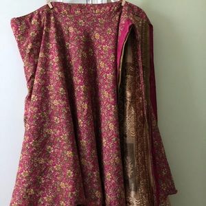 Sari silk wrap skirt